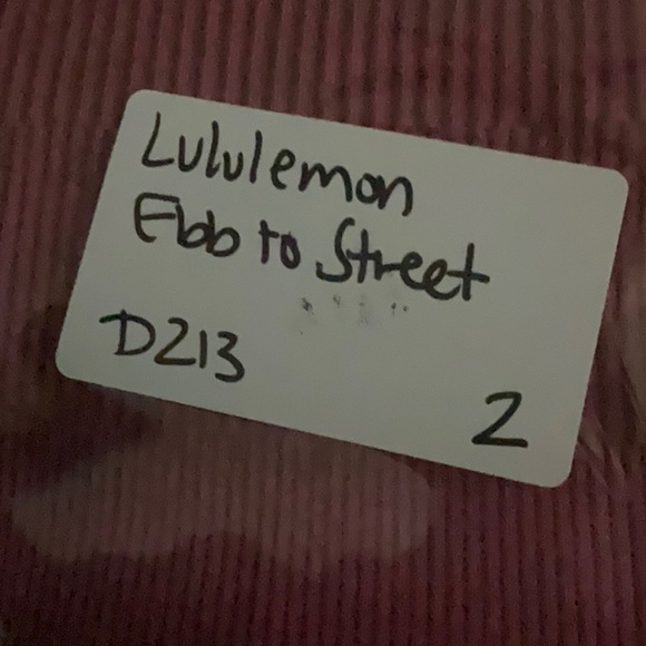 Lululemon Ebb to Street Tight *Wash Stone Wash Chianti / Pink Maroon Size 2 - Picture 11 of 11